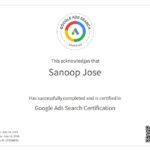 Google ads search certificate
